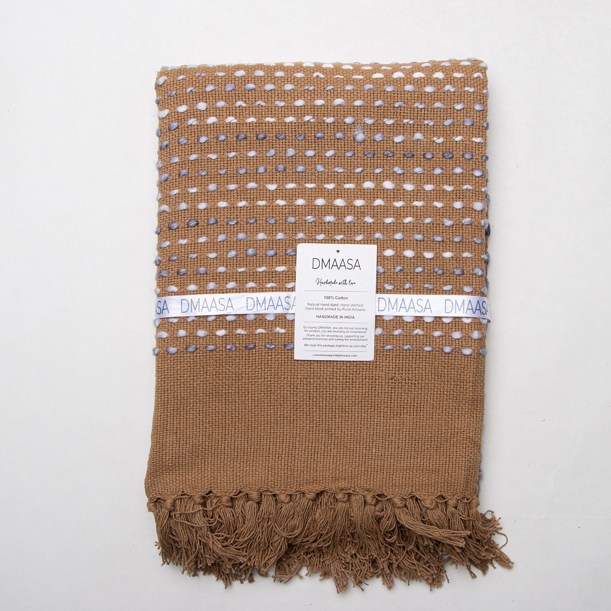 Luxury Brown Soft Cotton Throws for Couch